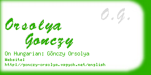 orsolya gonczy business card
